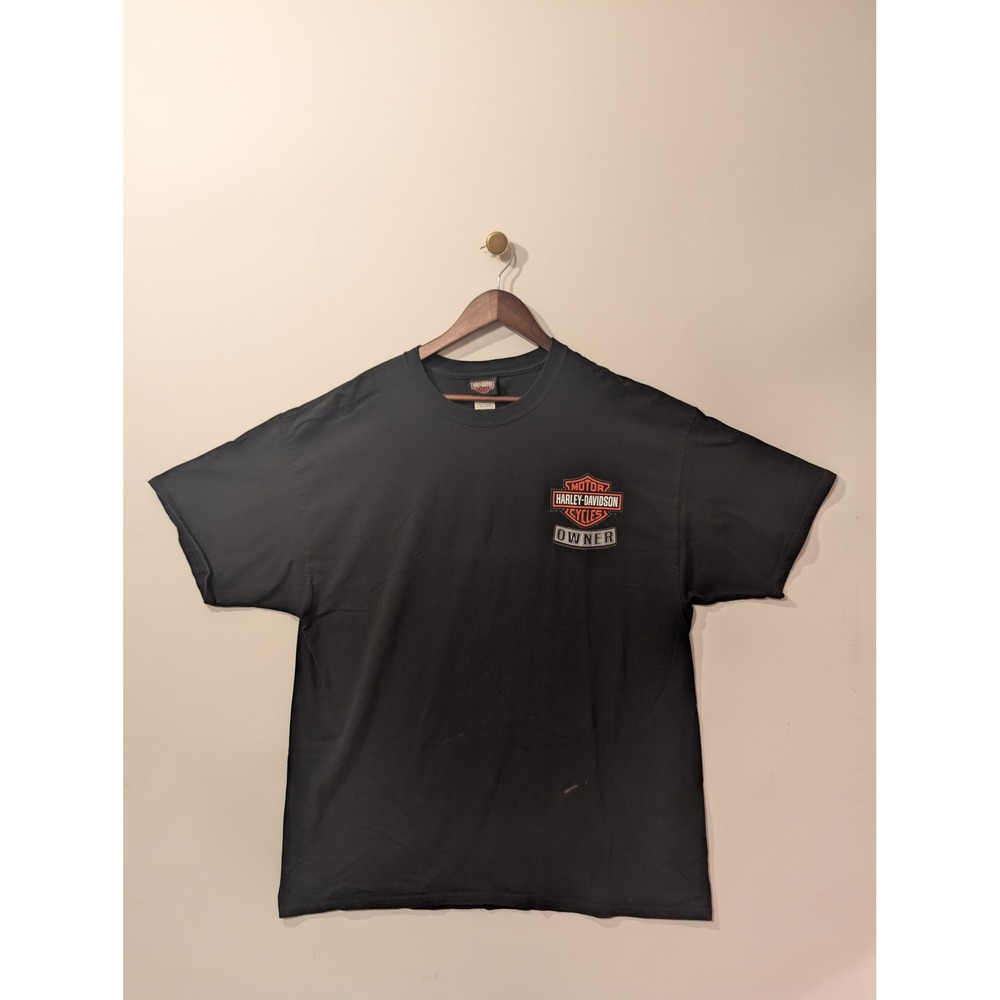 Harley Davidson T-Shirt Mens 2XL Black Good Rocky Mountain Denver Colorado Biker
